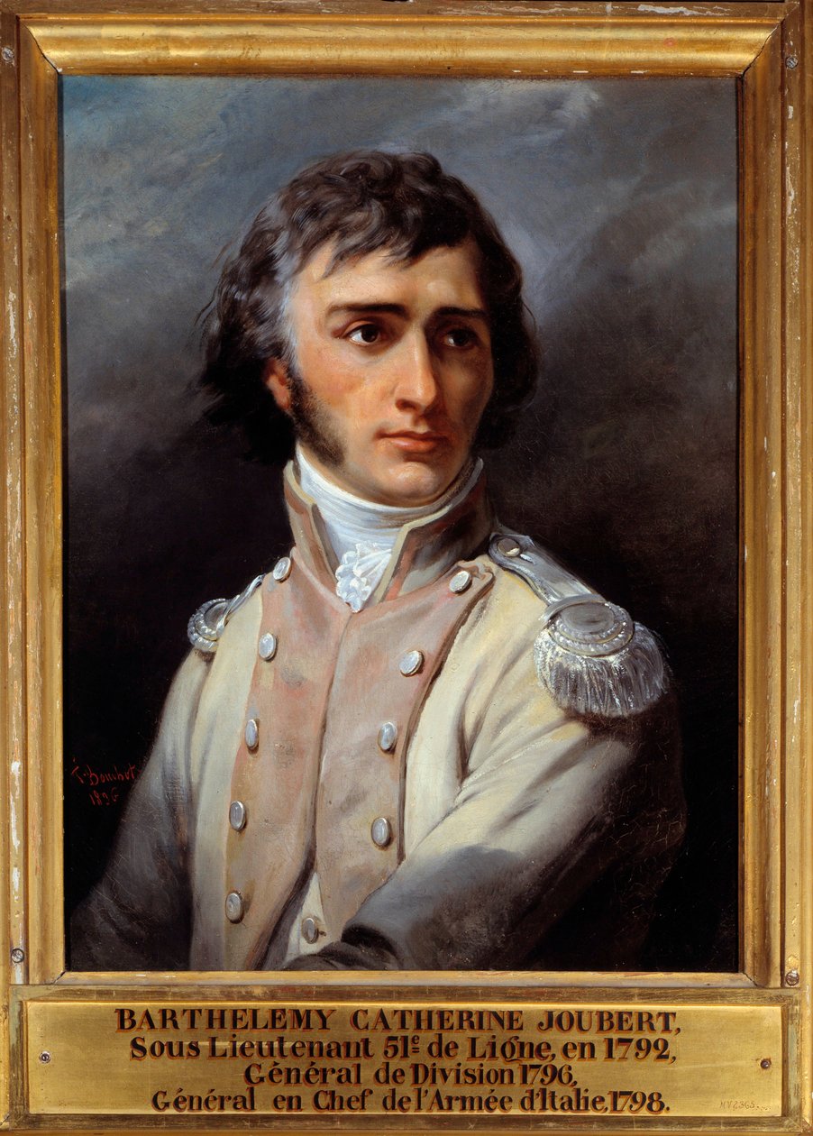 Porträtt av Barthelemy Joubert (1769 - 1799) i underlöjtnants uniform av Francois Bouchot