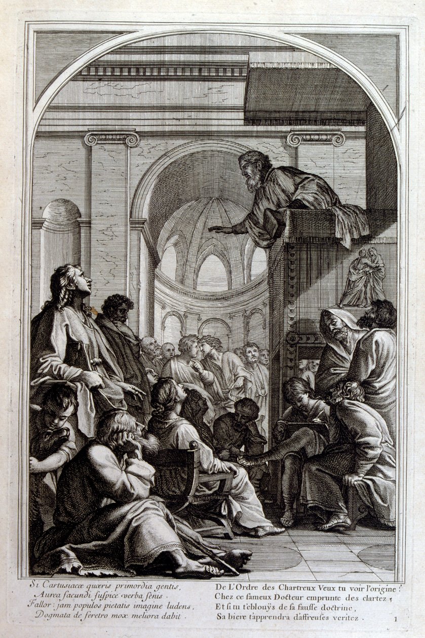 Gravyr av Francois Chauveau 1680 
