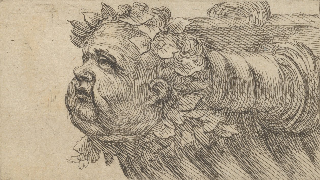 Head of a Child on the Bow of a Ship, från Divers Masques, ca. 1635-45. av Francois Chauveau