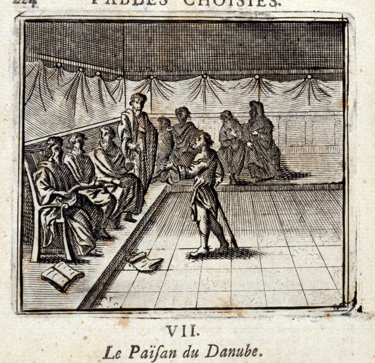 Donaubonden. Fabler av Jean de La Fontaine (1621-95). Illustration av François Chauveau (1613-1676). Upplaga av 1728. av Francois Chauveau