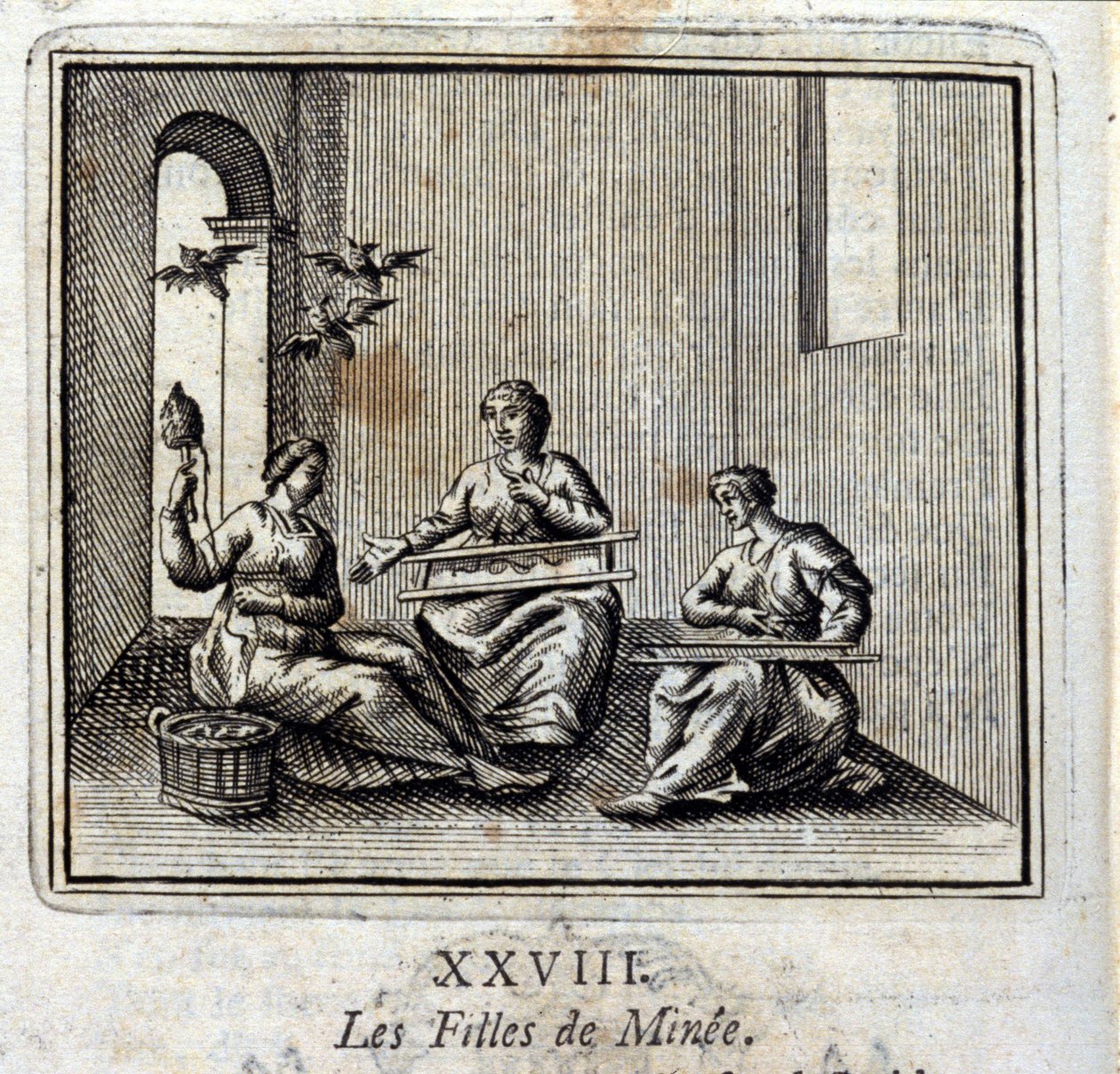 The Daughters of Minee. Fabler av Jean de La Fontaine (1621-95). Illustration av François Chauveau (1613-1676). Upplaga av 1728. av Francois Chauveau