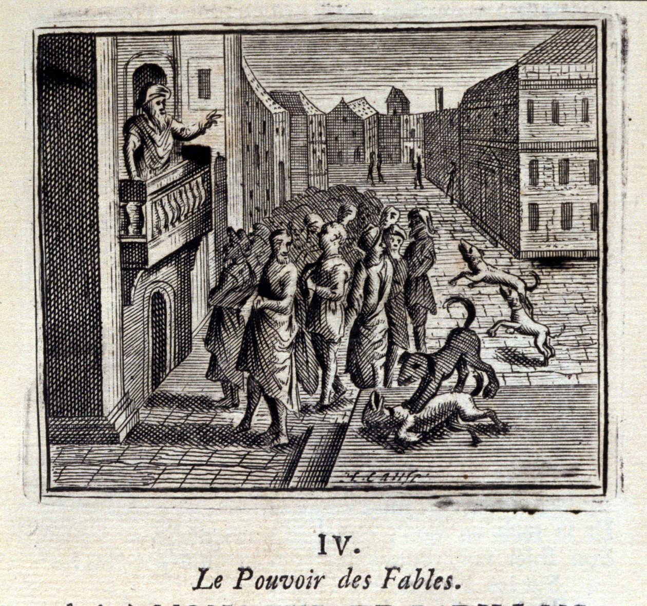 Fablernas kraft. Fabler av Jean de La Fontaine (1621-95). Illustration av Francois Chauveau (1613-1676). Upplaga av 1728. av Francois Chauveau