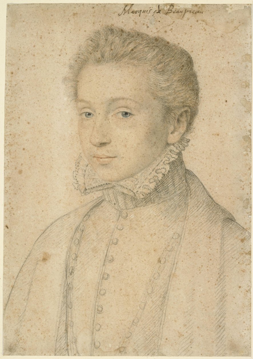 Porträtt av Henri de Bourbon, markis des Beaupréau av François Clouet