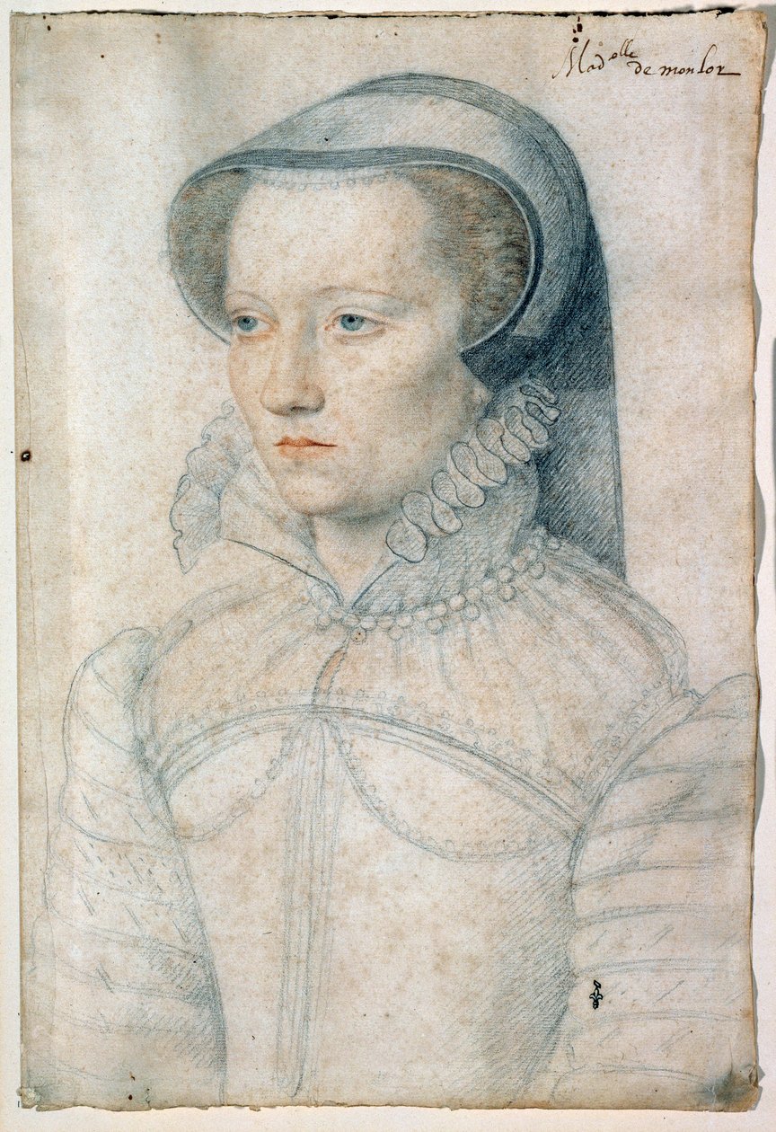 Porträtt av Diane de Clermont, Mademoiselle de Monlor av François Clouet