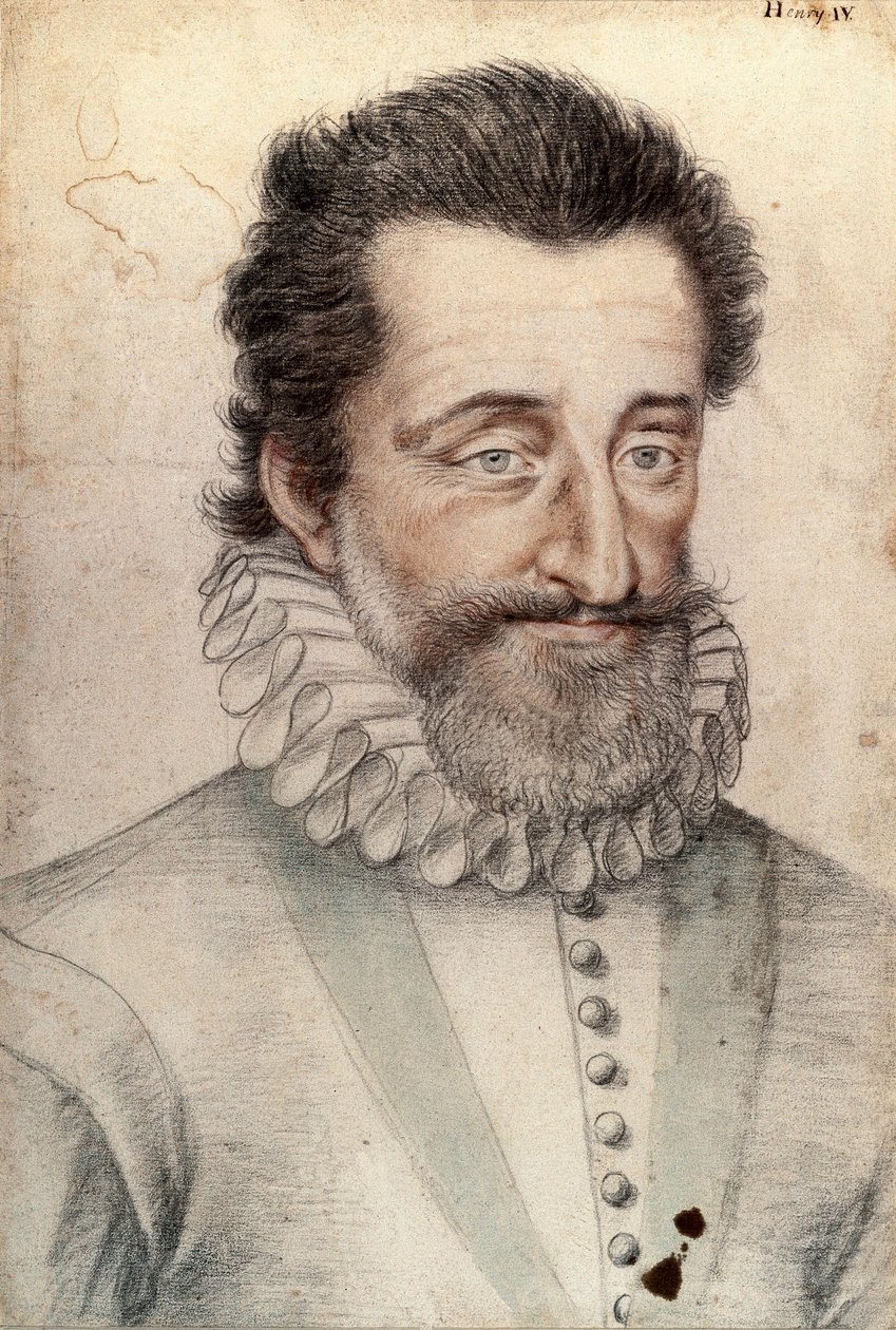 Porträtt av kung Henrik IV av Frankrike (1553-1610) av François Clouet