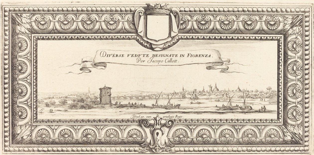 Titelsida för Callots "Various Italian Landscapes" av Francois Collignon
