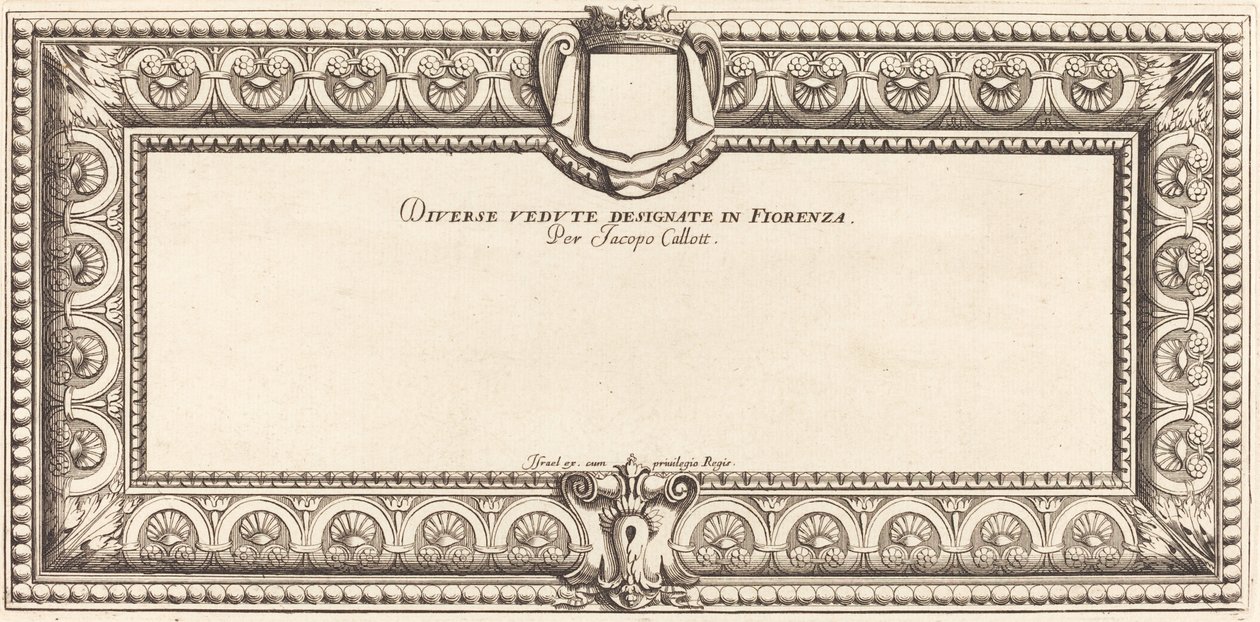 Titelsida för Callots "Various Italian Landscapes" av Francois Collignon
