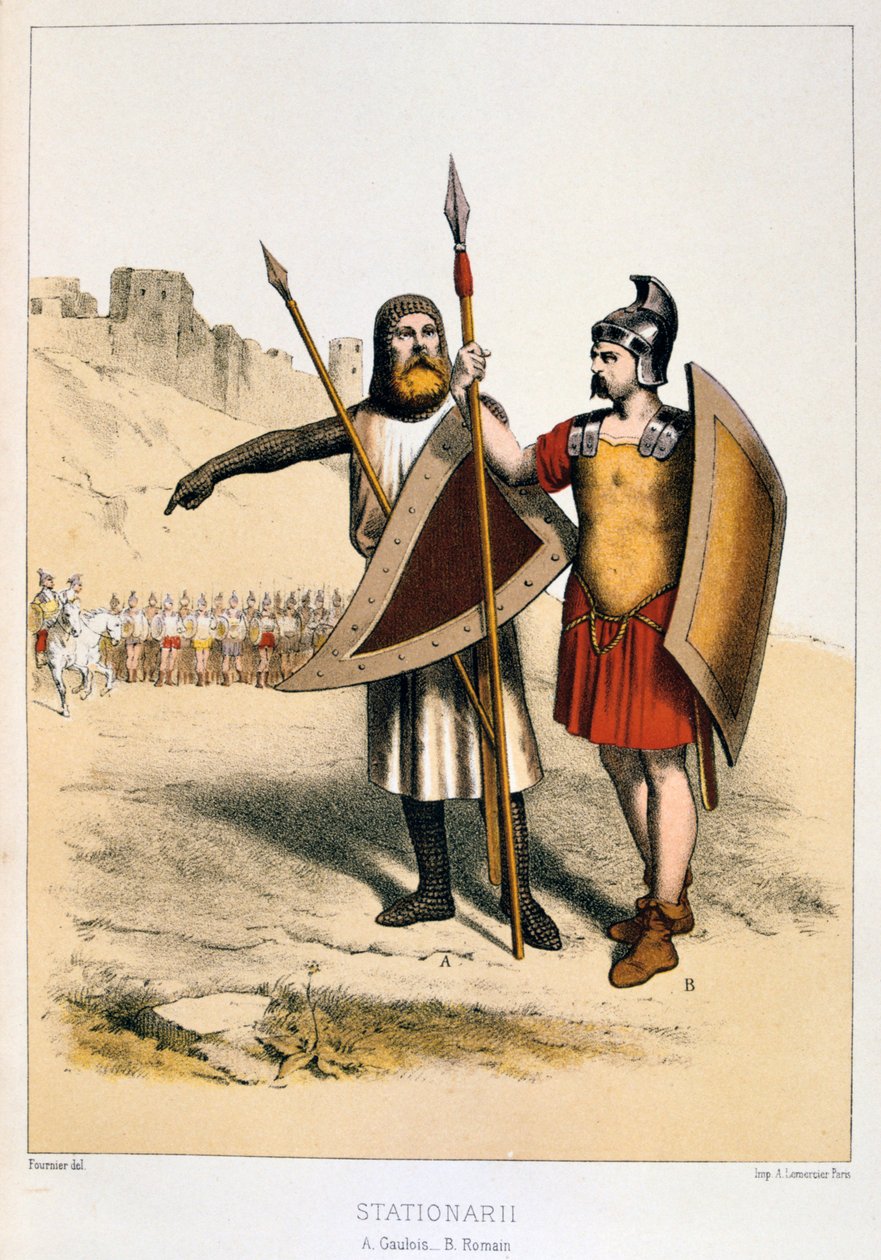 Stationarii, en galler och en romare, c1887 av Francois Cudet