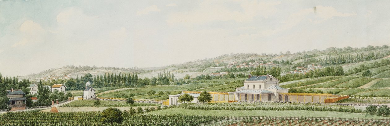 En tågstation i utkanten av Paris, 1846 av Francois Debret