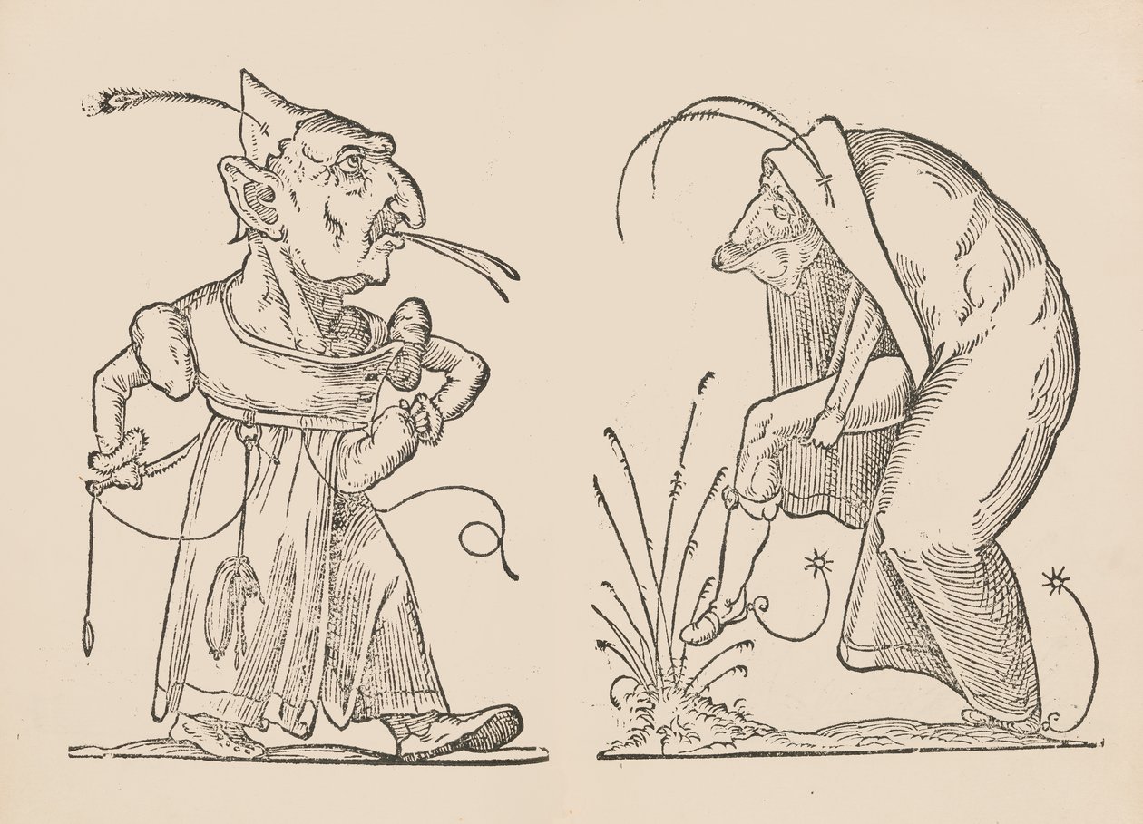 Les Songes Drolatiques de Pantagruel som innehåller flera figurer av uppfinningen ..., [1565]. av Francois Desprez