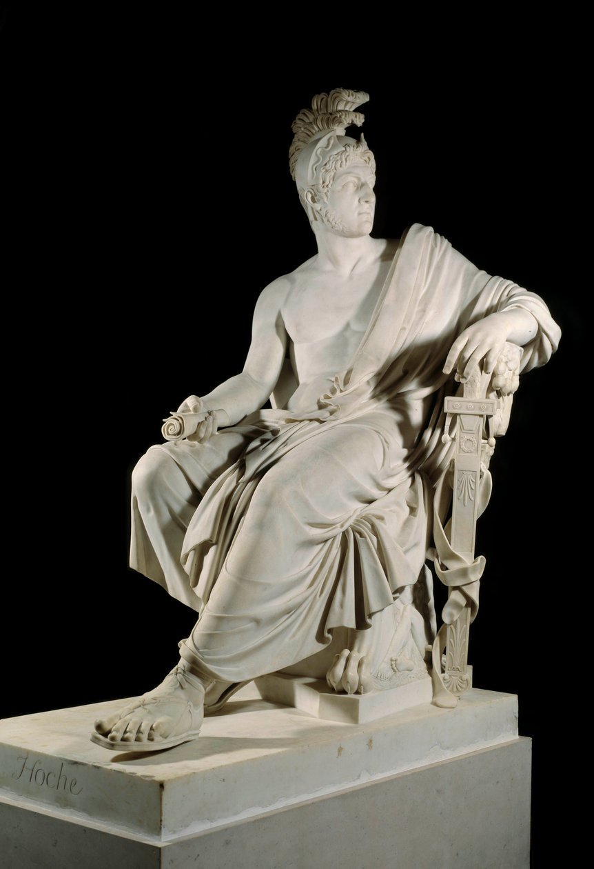 Porträtt av Lazare Louis Hoche (1768-1797), fransk revolutionsgeneral. Skulptur av Francois Dominique Aime Milhomme (1758-1823) Sön. 1,90 m Versailles, slottsmuseum av Francois Dominique Aime Milhomme