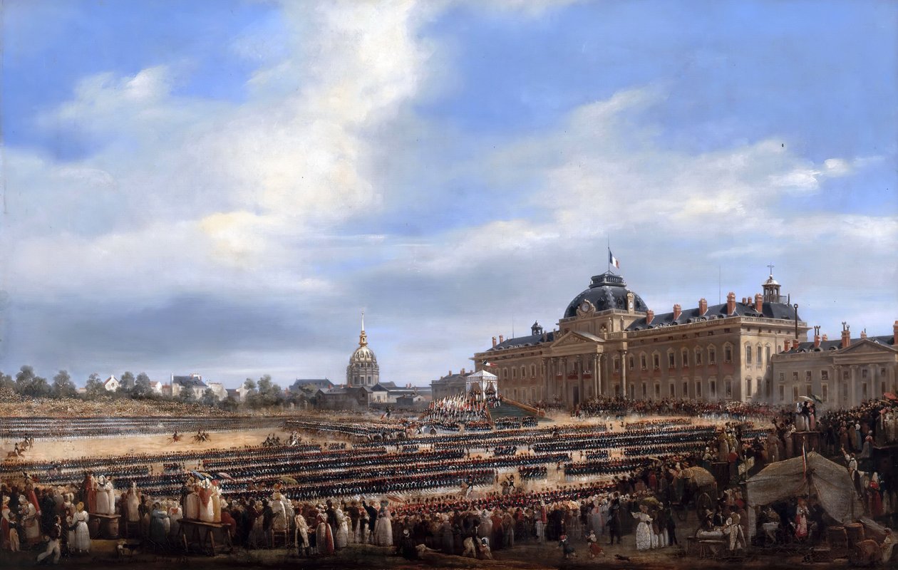 Utdelning av flaggor till nationalgardet, 29 augusti 1830 av Francois Dubois