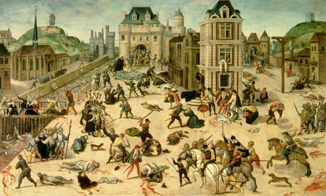 Massaker av Saint Barthelemy den 24 augusti av Francois Dubois
