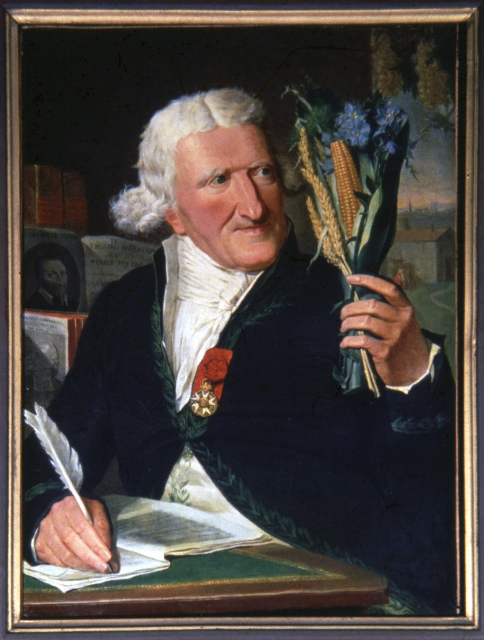 Parmentier håller men och potatisblomman av Francois Dumont