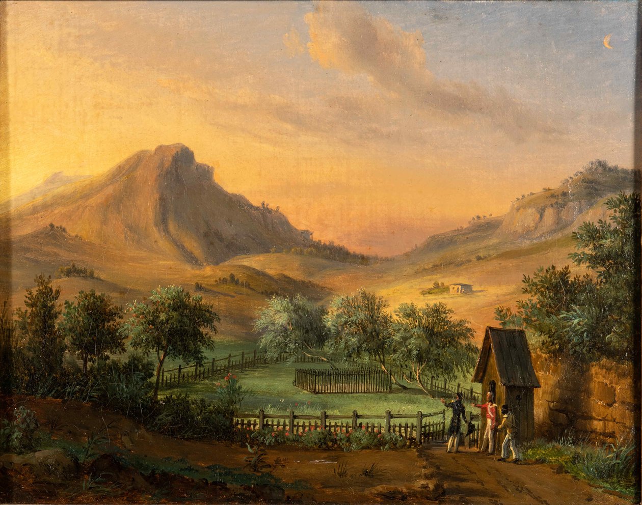 Napoleons grav på St Helena Island i Geranium-dalen. av Francois Edme Ricois
