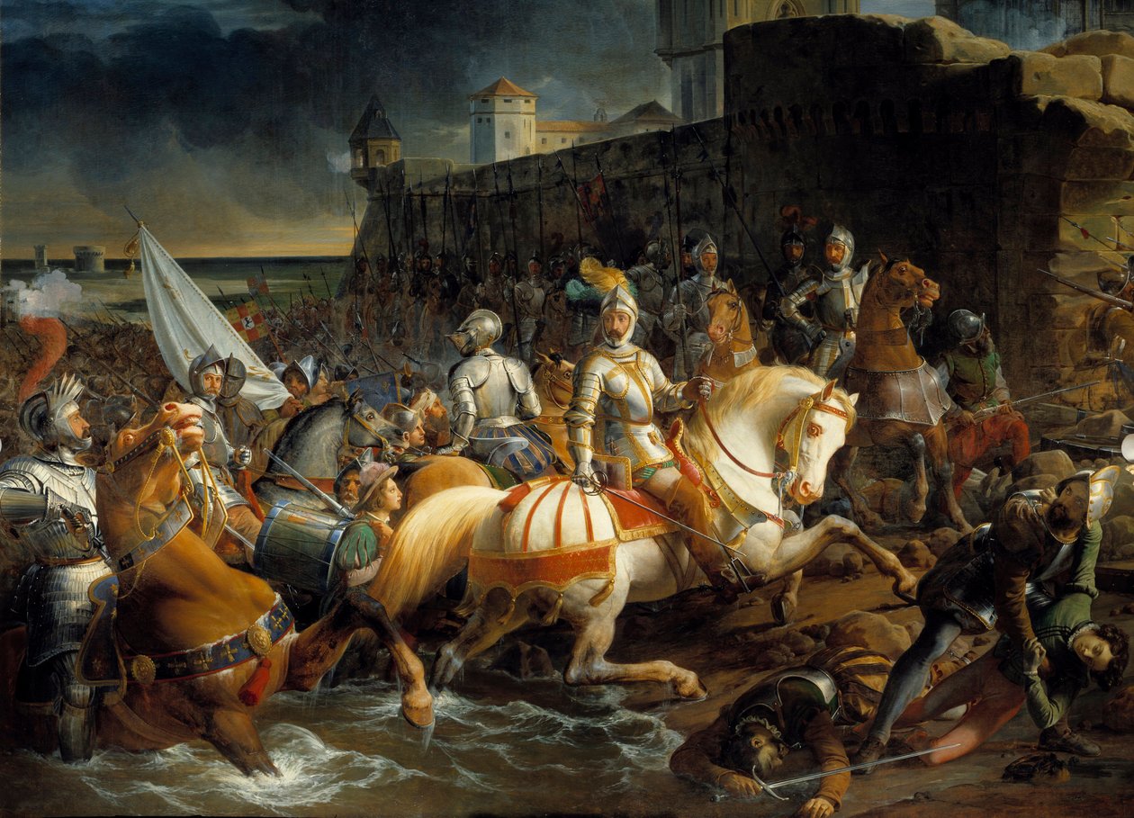 Erövring av Calais av Francois I av Guise, hertig av Aumale (1519-1563), 9 januari av Francois Edouard Picot