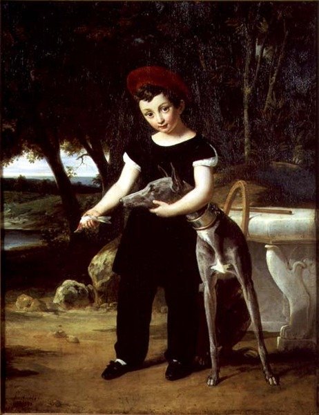 Henri av Frankrike (1820-83) hertig av Bordeaux hemma hos hertiginnan av Angouleme på slottet Villeneuve lEtang, 1826 av Francois Edouard Picot