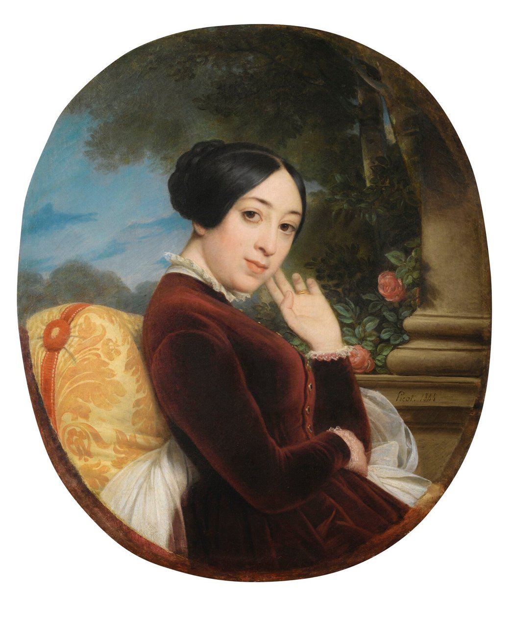 Porträtt av sångerskan och kompositören Pauline Viardot 1821-1910, 1844. av Francois Edouard Picot