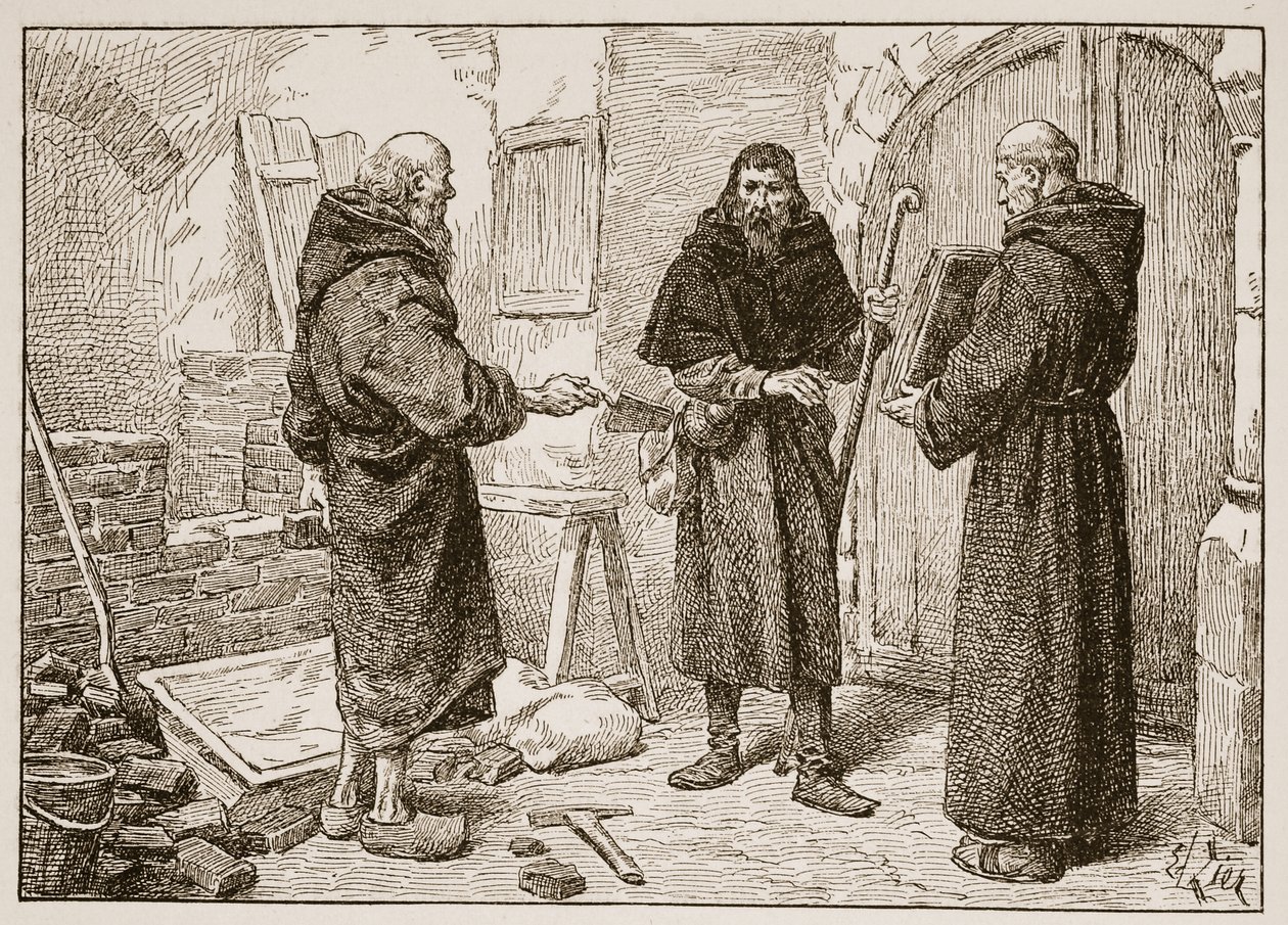 Reception of Lanfranc av Herlwin, illustration från 