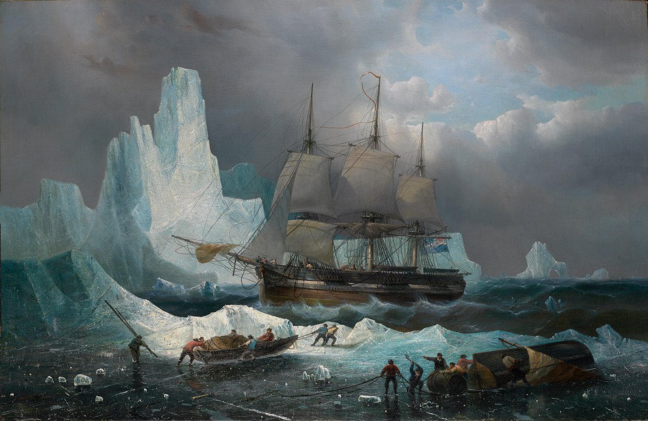 HMS "Erebus" i isen av Francois Etienne Musin