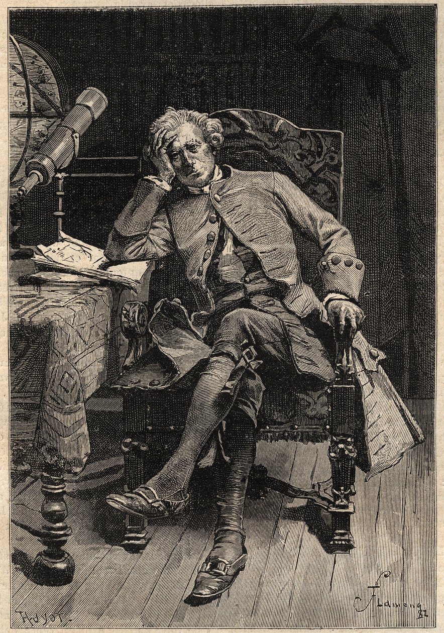 Guy Mannering - 1800-talsillustration till Walter Scotts roman "Guy Mannering or The Astrologer" (1771-1832) gravyr efter Flameng av Francois Flameng