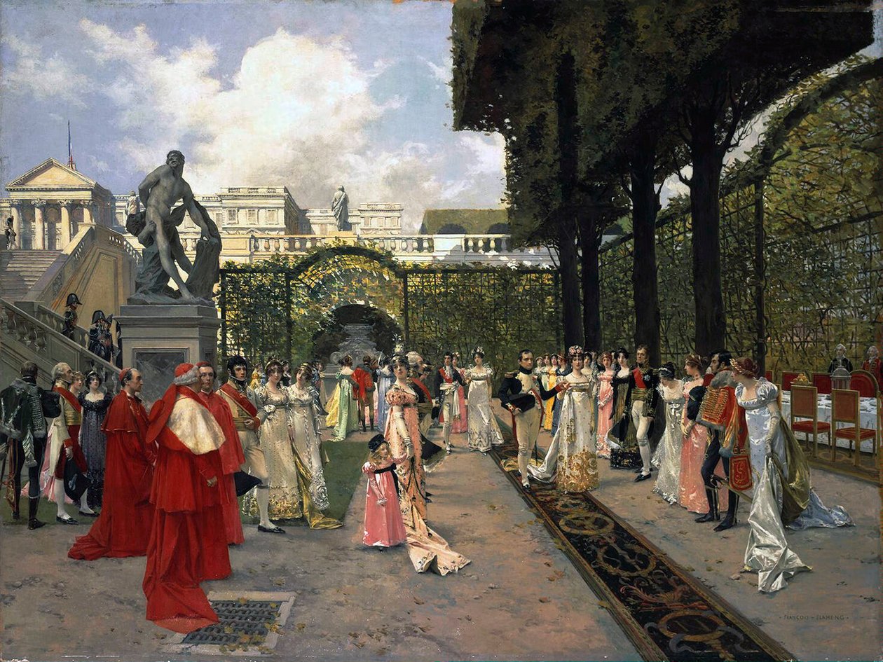 Napoleon I och kungen av Rom vid Saint-Cloud 1811