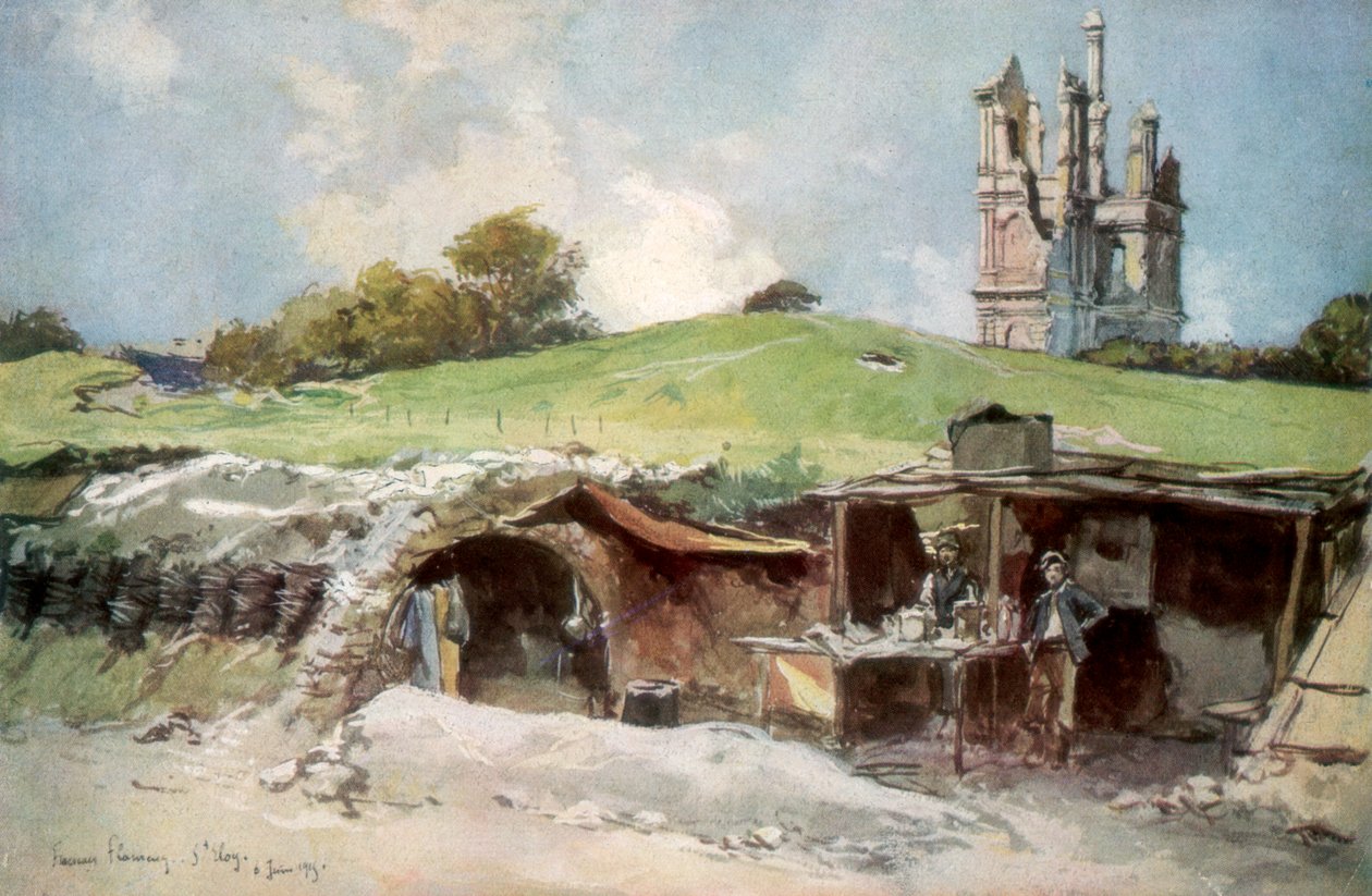 Räddningsstation vid Mont St Eloi, Artois, Frankrike, 6 juni 1915 1926 av Francois Flameng