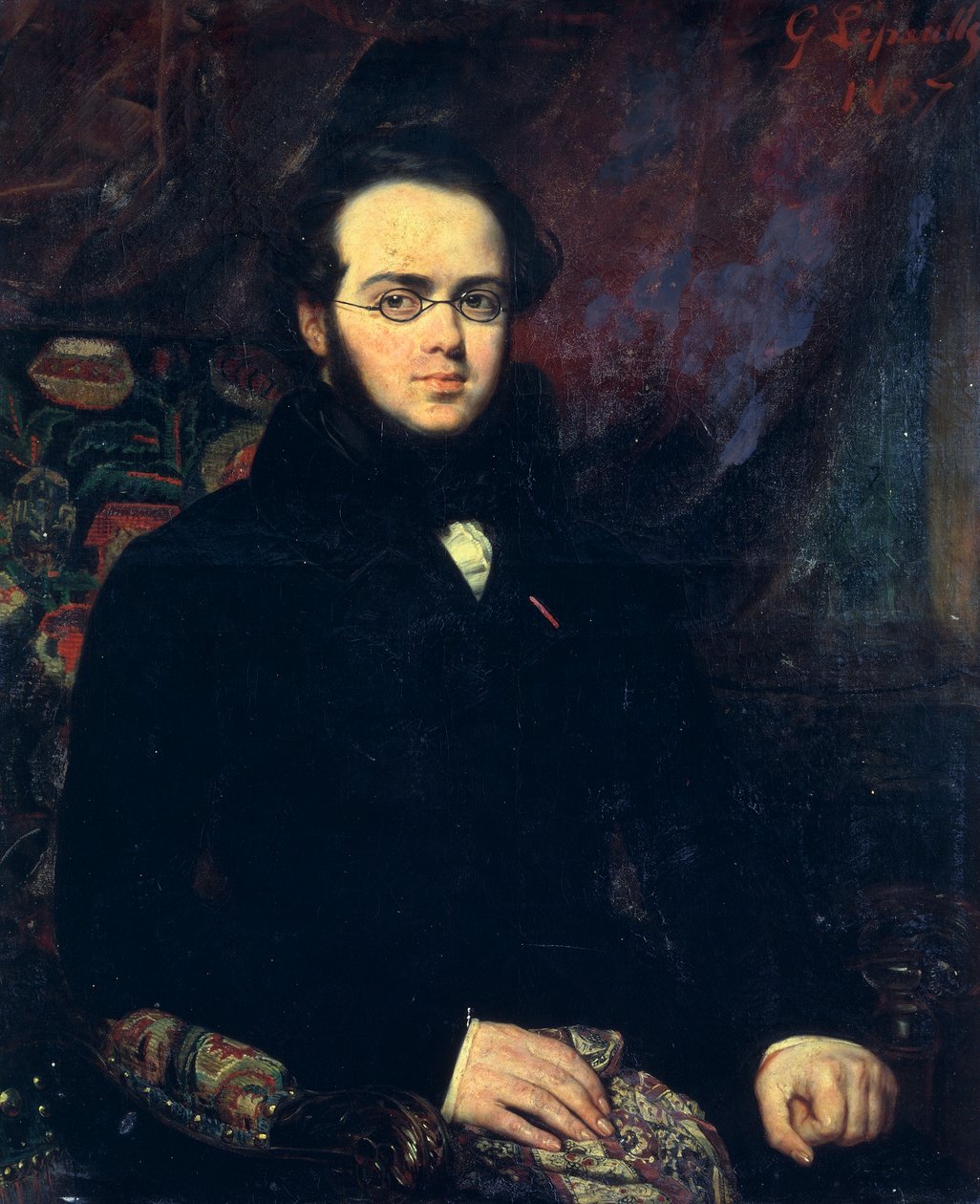 Porträtt av Jacques Fromental Elie Levy, känd som Halevy (Paris av Francois Gabriel Guillaume Lepaulle