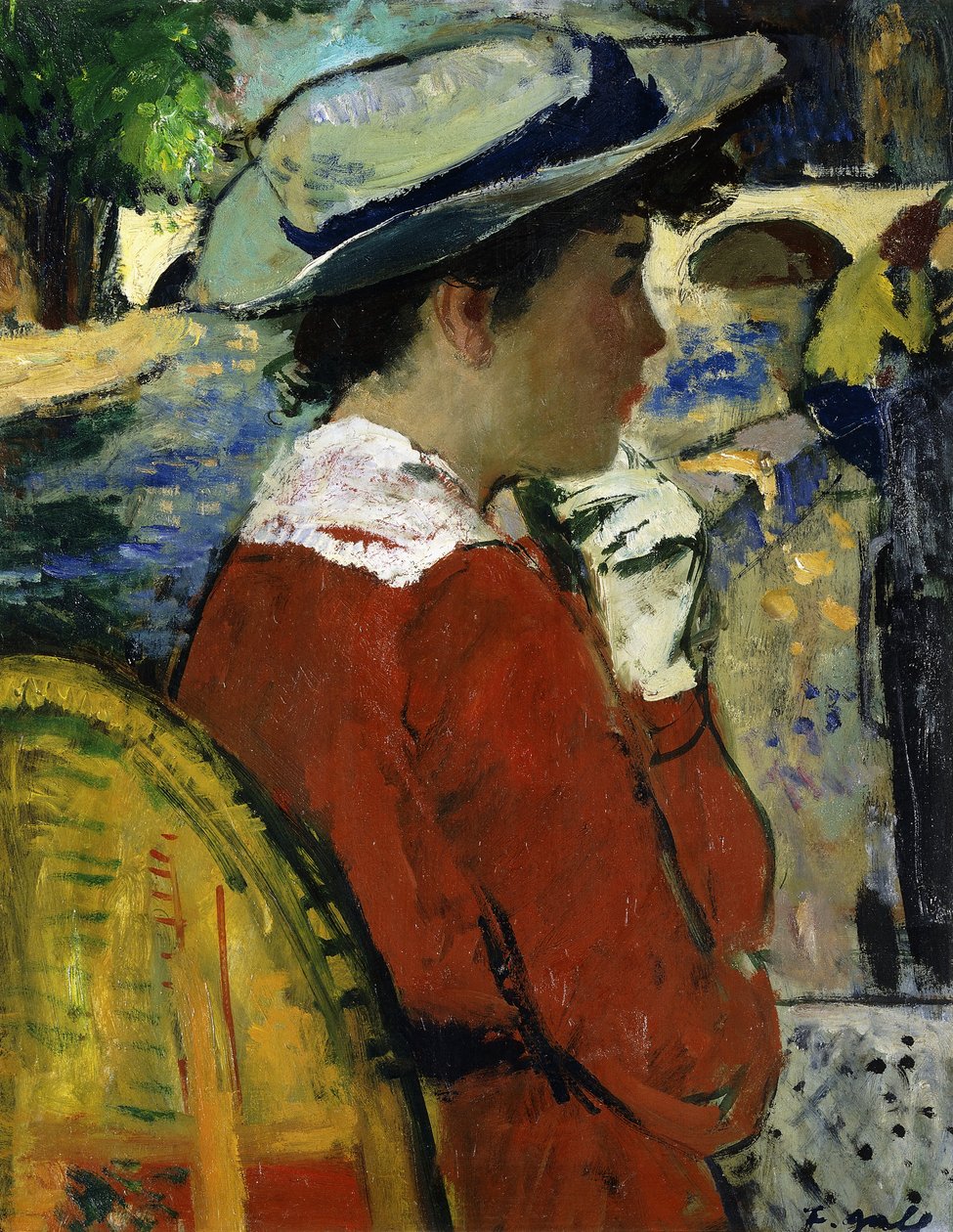 Eugenie om kostnaden för Seine; Eugenie sur les frais de la Seine, ca 1946-47 (olja ombord) av Francois Gall