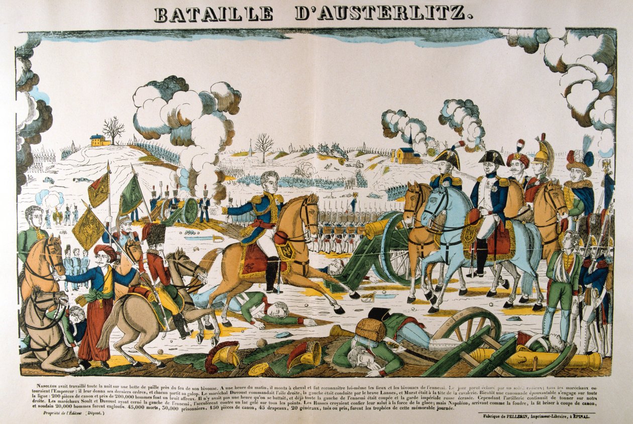 Slaget vid Austerlitz, 2 december 1805, c1835 av Francois Georgin
