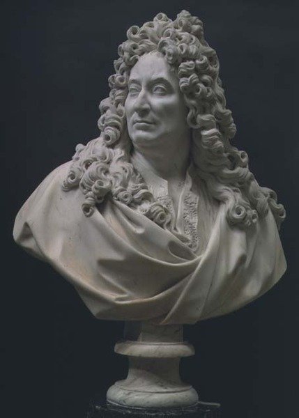 Porträttbyst av Nicolas Boileau (1636-1711) (marmor) av Francois Girardon
