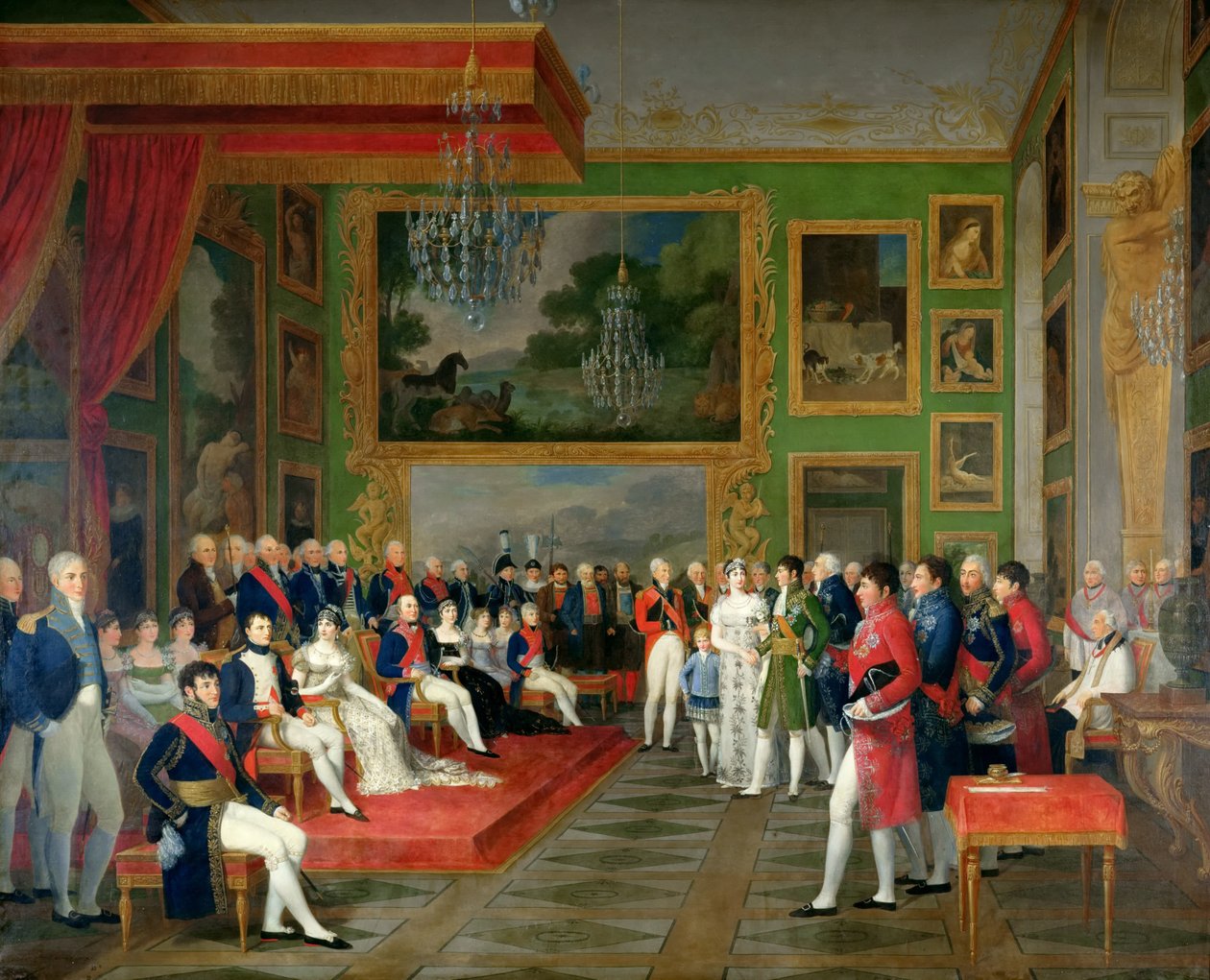 Prins Eugène de Beauharnais och prinsessan Augusta av Bayerns bröllop den 13 januari 1806 av Francois Guillaume Menageot