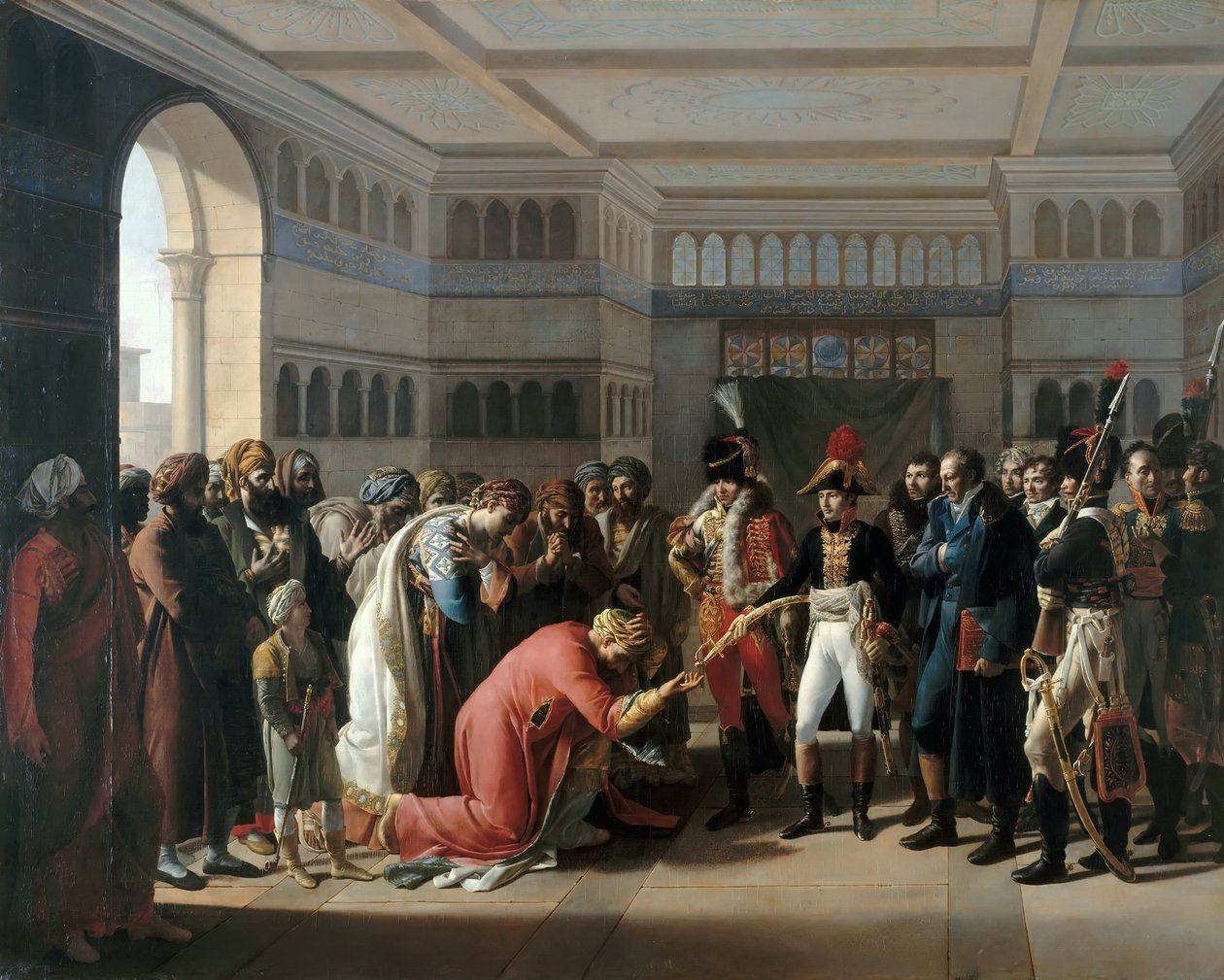 Bonaparte överlämnar sabeln till militärbefälhavaren i Alexandria, juli 1798 av Francois Henri Mulard