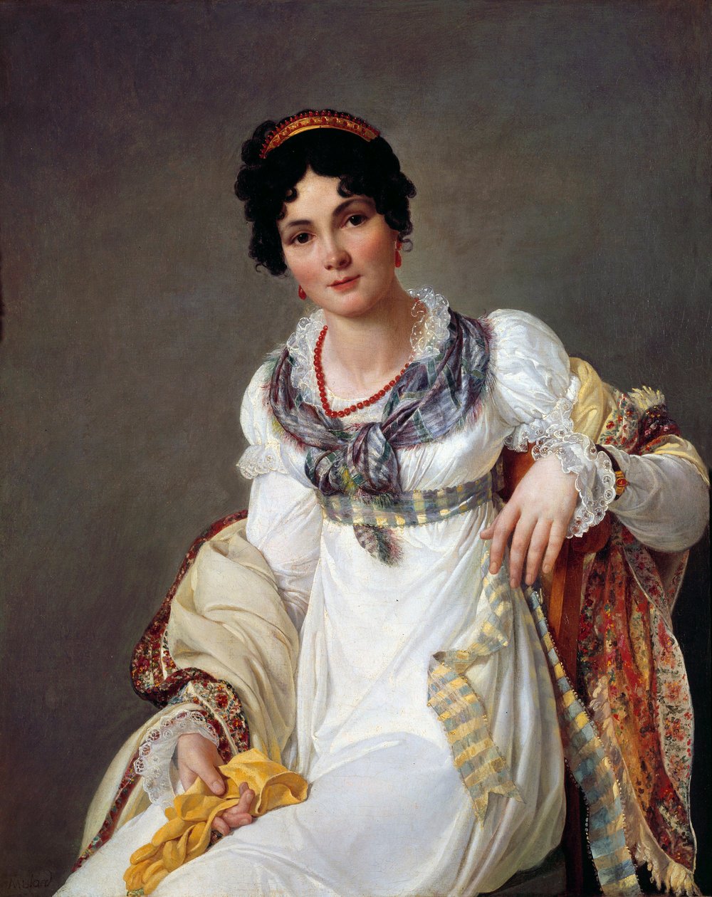 Porträtt Av En Kvinna av Francois Henri Mulard