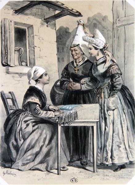 Lacemakers of Caen i Normandie, från 