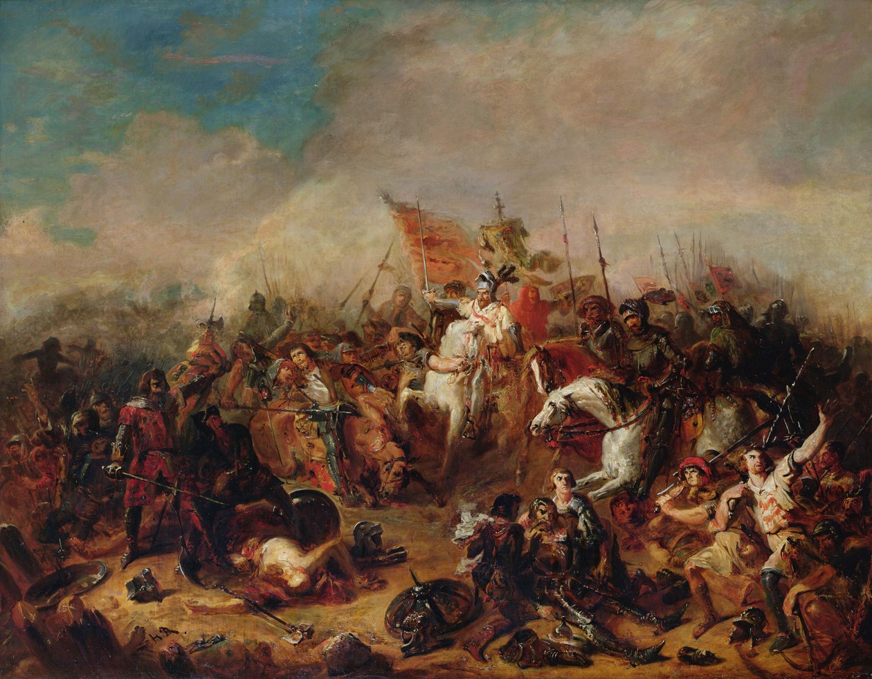 Slaget vid Hastings 1066 av Francois Hippolyte Debon