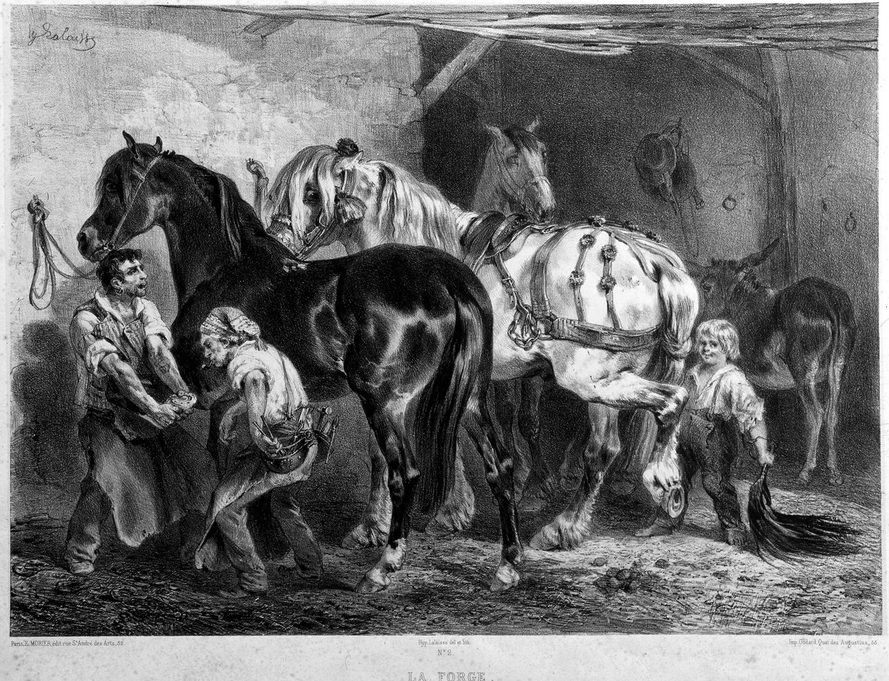 La Forge, hästbeslag av Francois Hippolyte Lalaisse