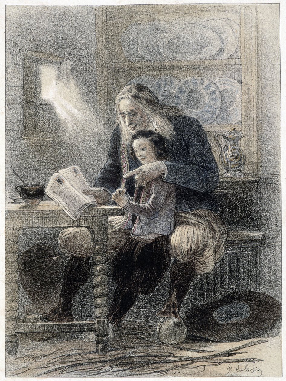 Mannen från Briec (Finistère) - i "" Armorican Gallery"" av Lalaisse och Benoit. av Francois Hippolyte Lalaisse