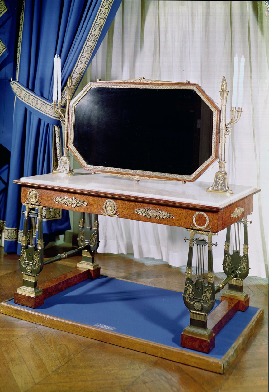 Sminkbord som tillhör kejsarinnan Josephine (1763-1814) (trä och brons) av Francois Honore Georges Jacob Desmalter