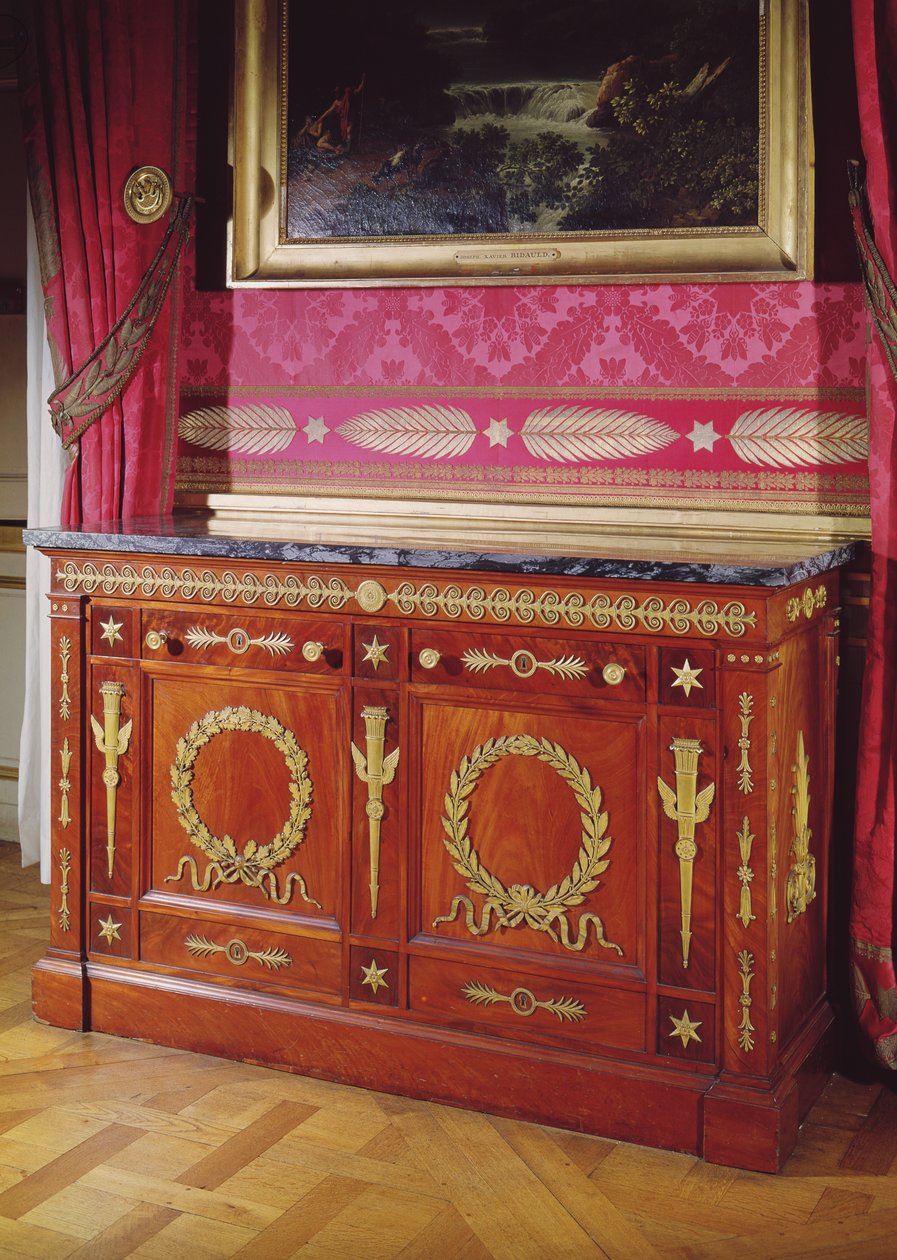 First Empire Style commode, 1804-15 (akacia, marmor och förgylld brons) av Francois Honore Georges Jacob Desmalter