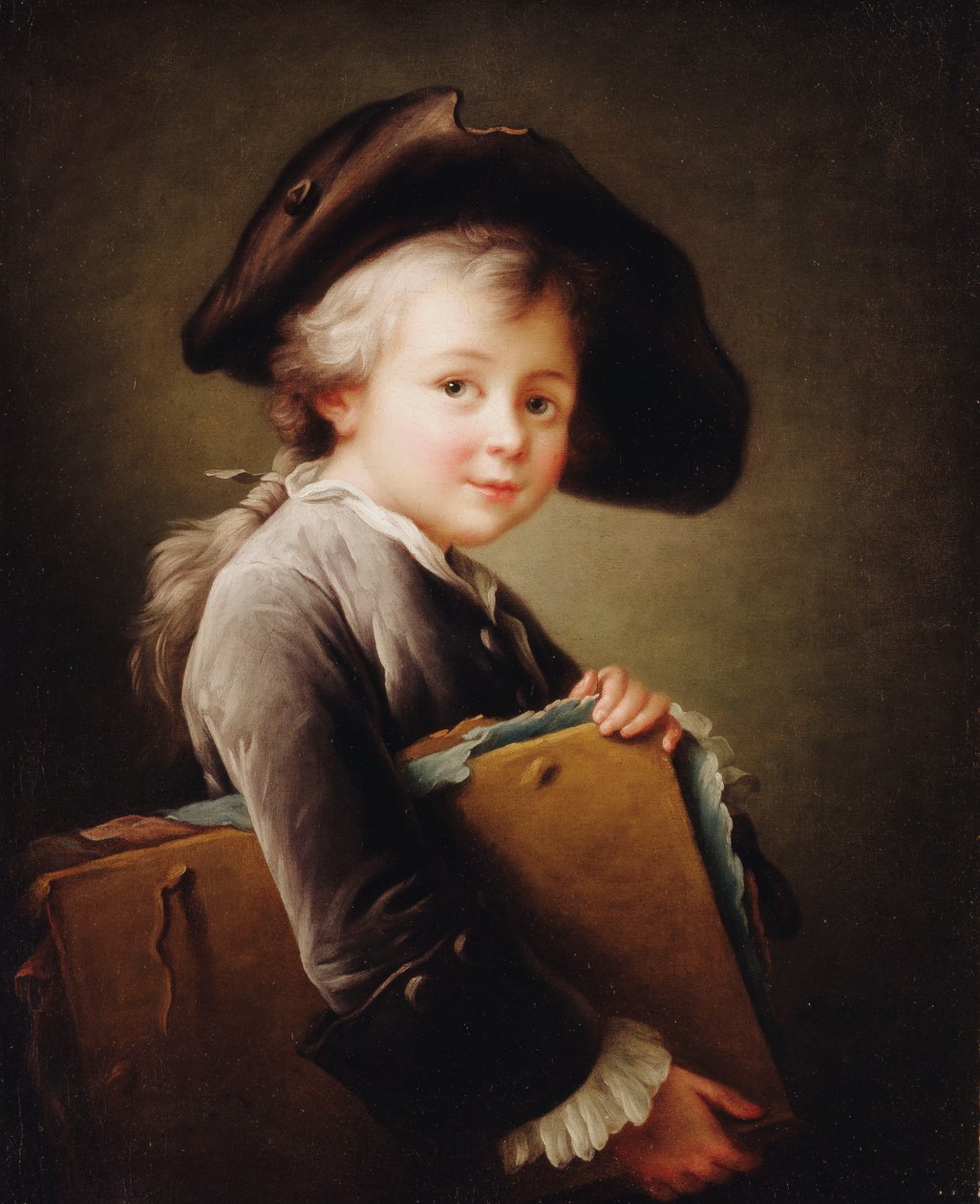 En ung pojke med en portfölj, 1760 av Francois Hubert Drouais