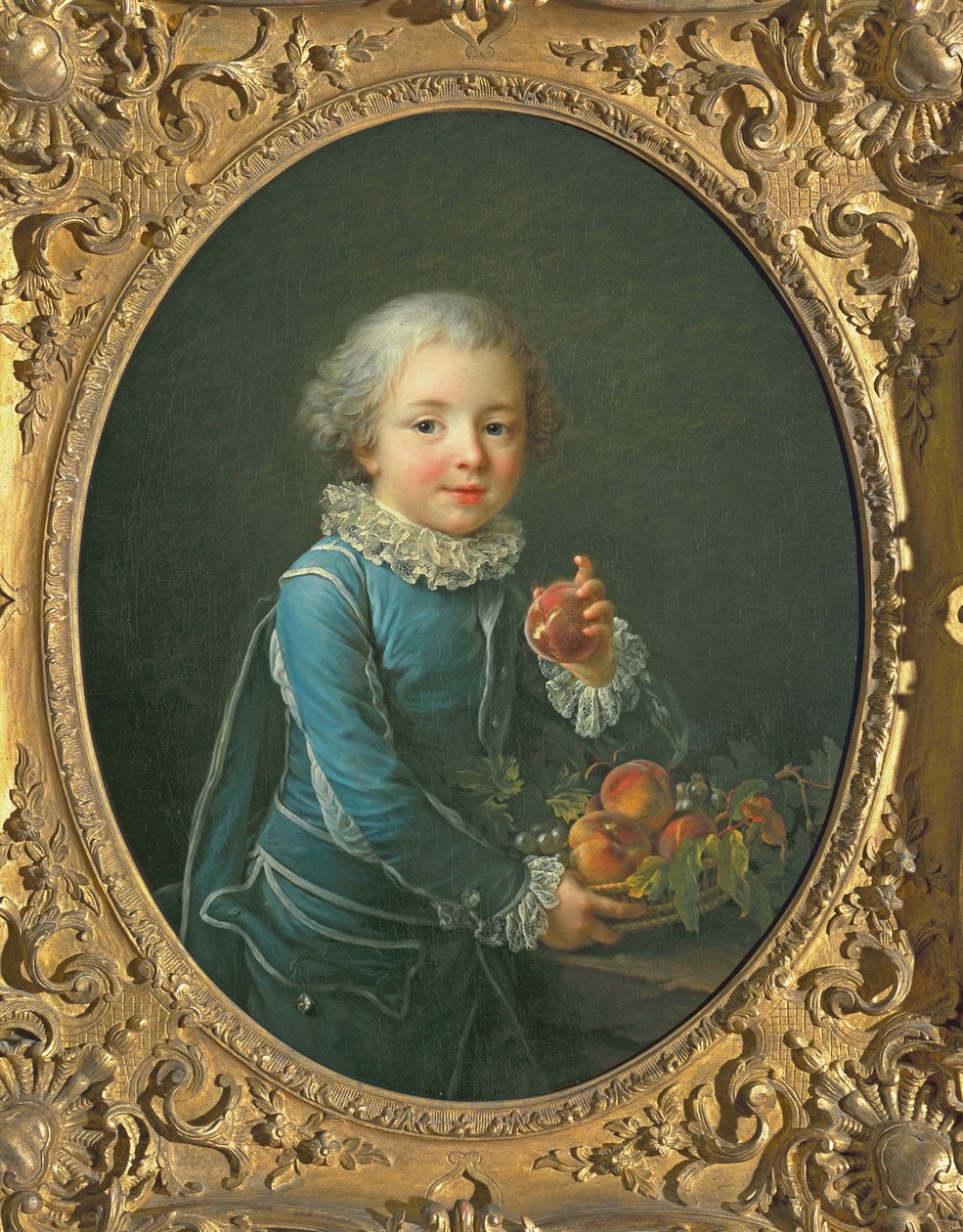 Pojke med persikor, 1760 av Francois Hubert Drouais