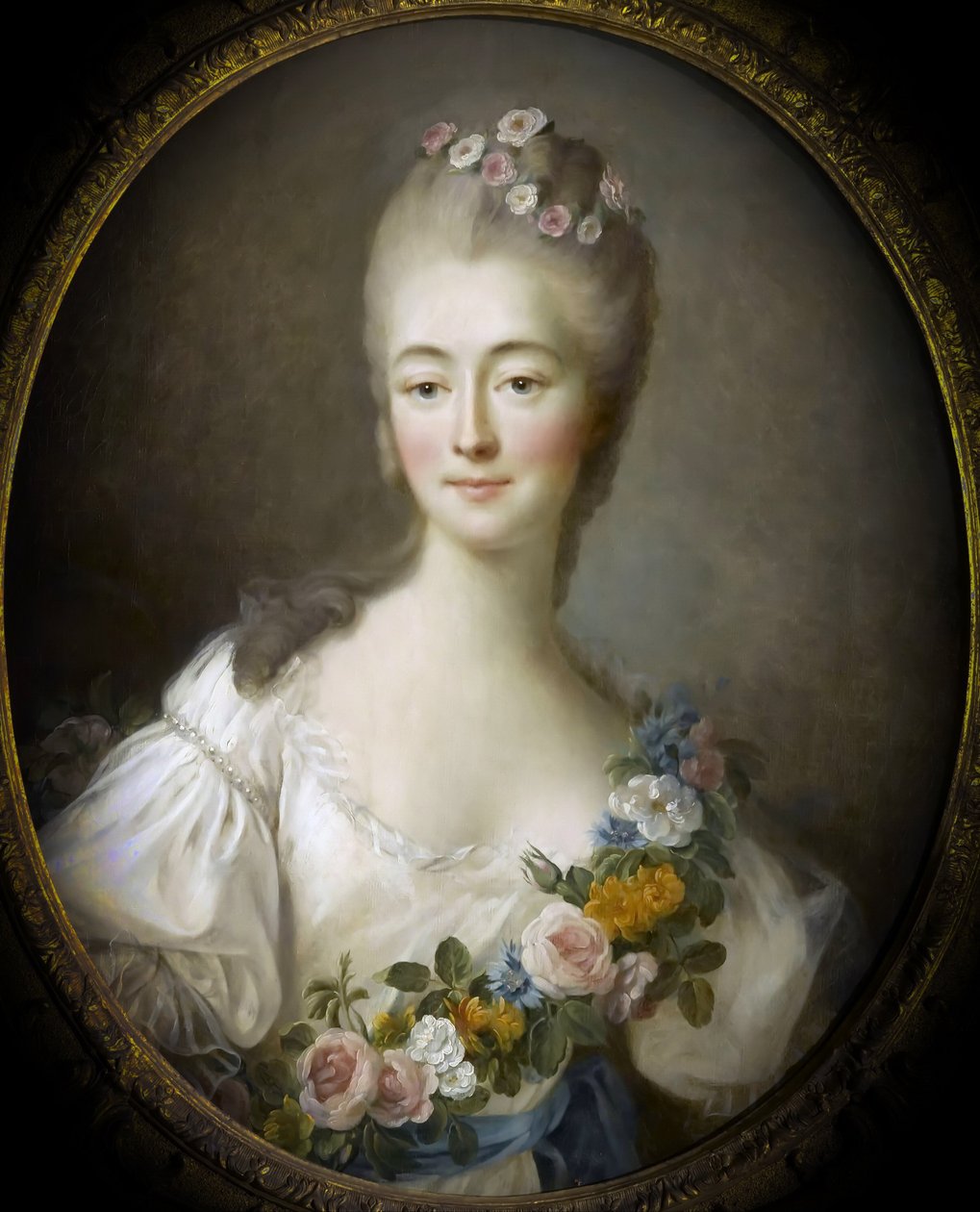 Jeanne Bécu, grevinna Du Barry 1743-1793 som Flora av Francois Hubert Drouais