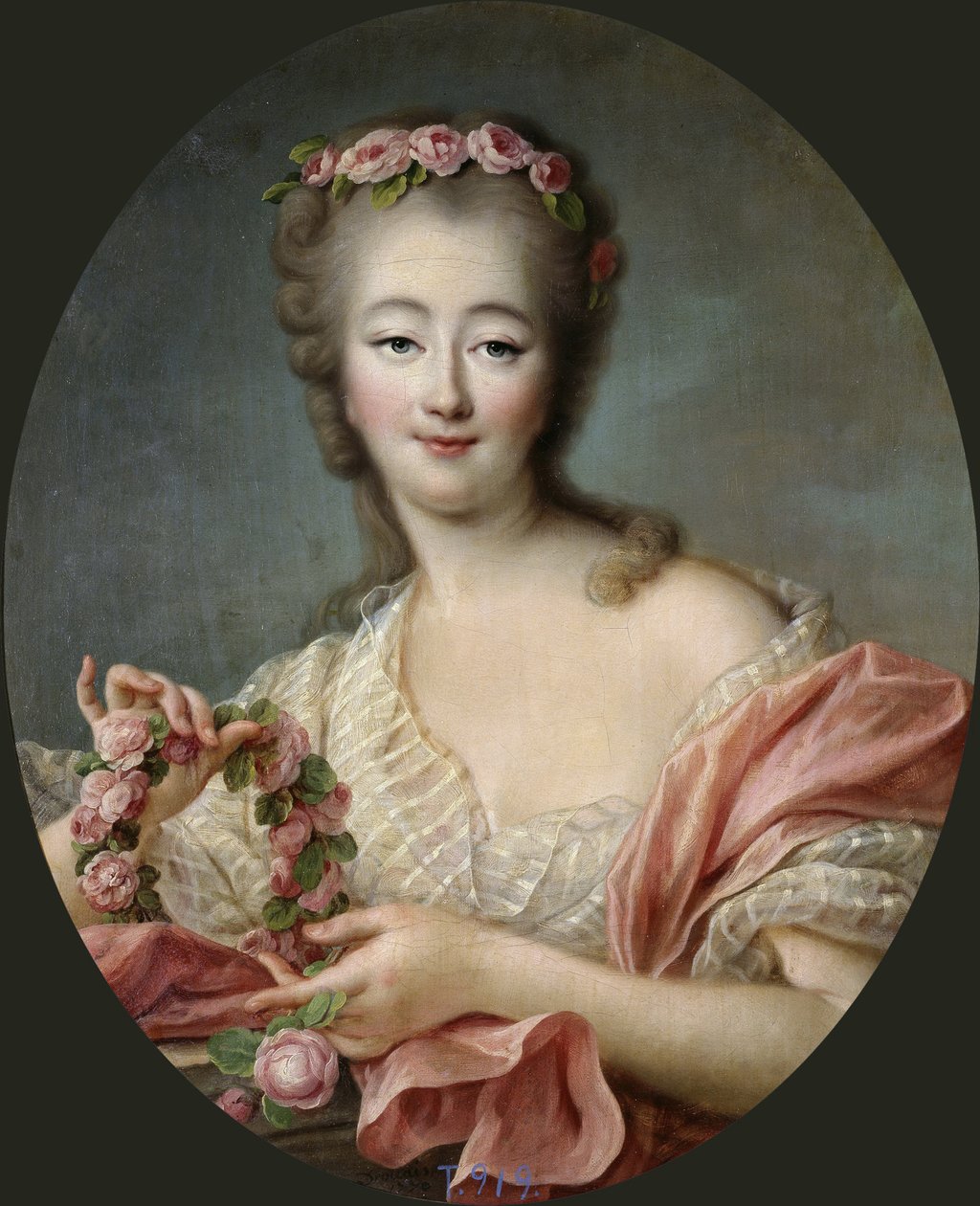 Jeanne Becu, grevinnan Du Barry (1743-1793) - Francois Hubert Drouais (1727-1775). olja på duk av Francois Hubert Drouais