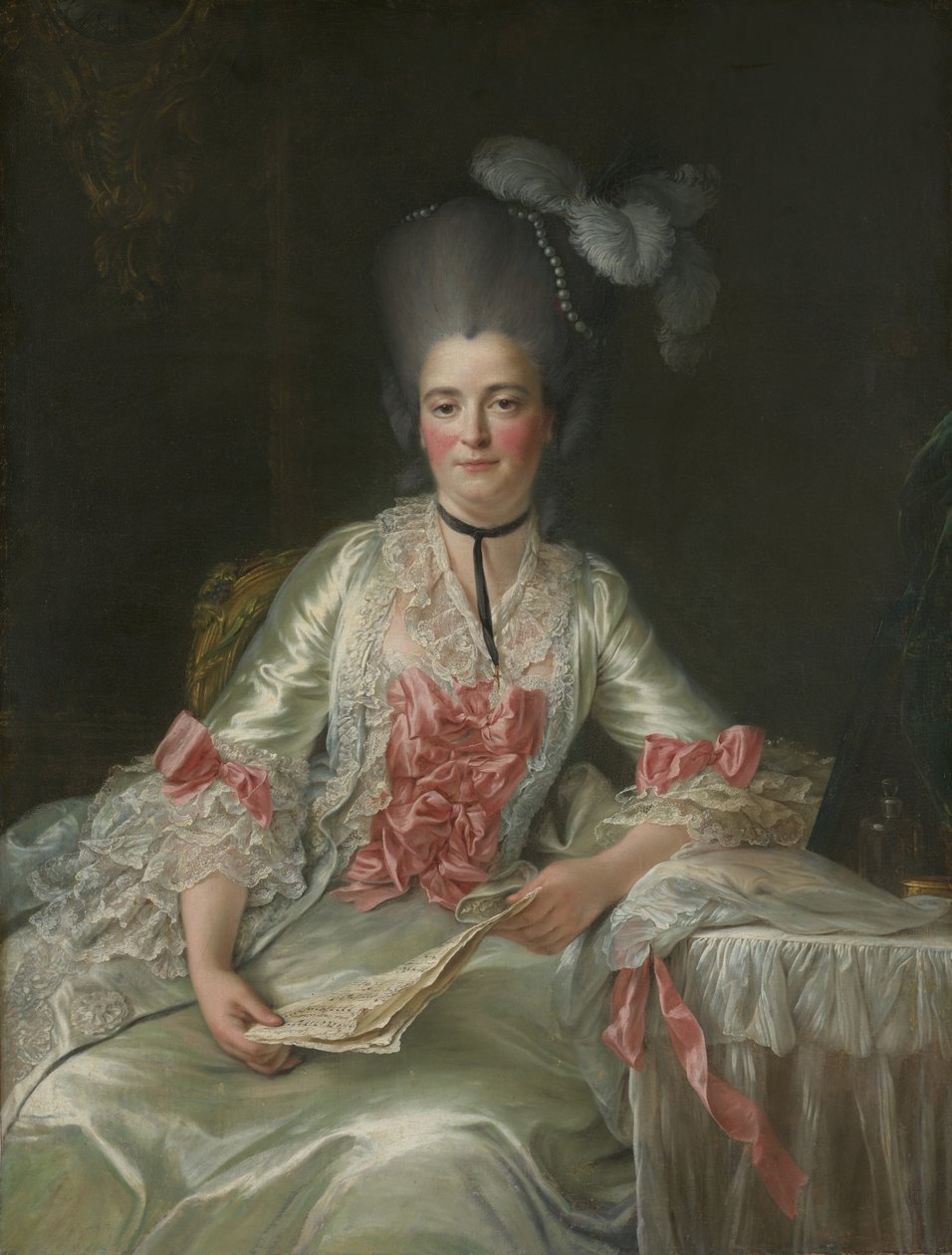 Marie Rinteau, kallad Mademoiselle de Verrières, 1761. av Francois Hubert Drouais