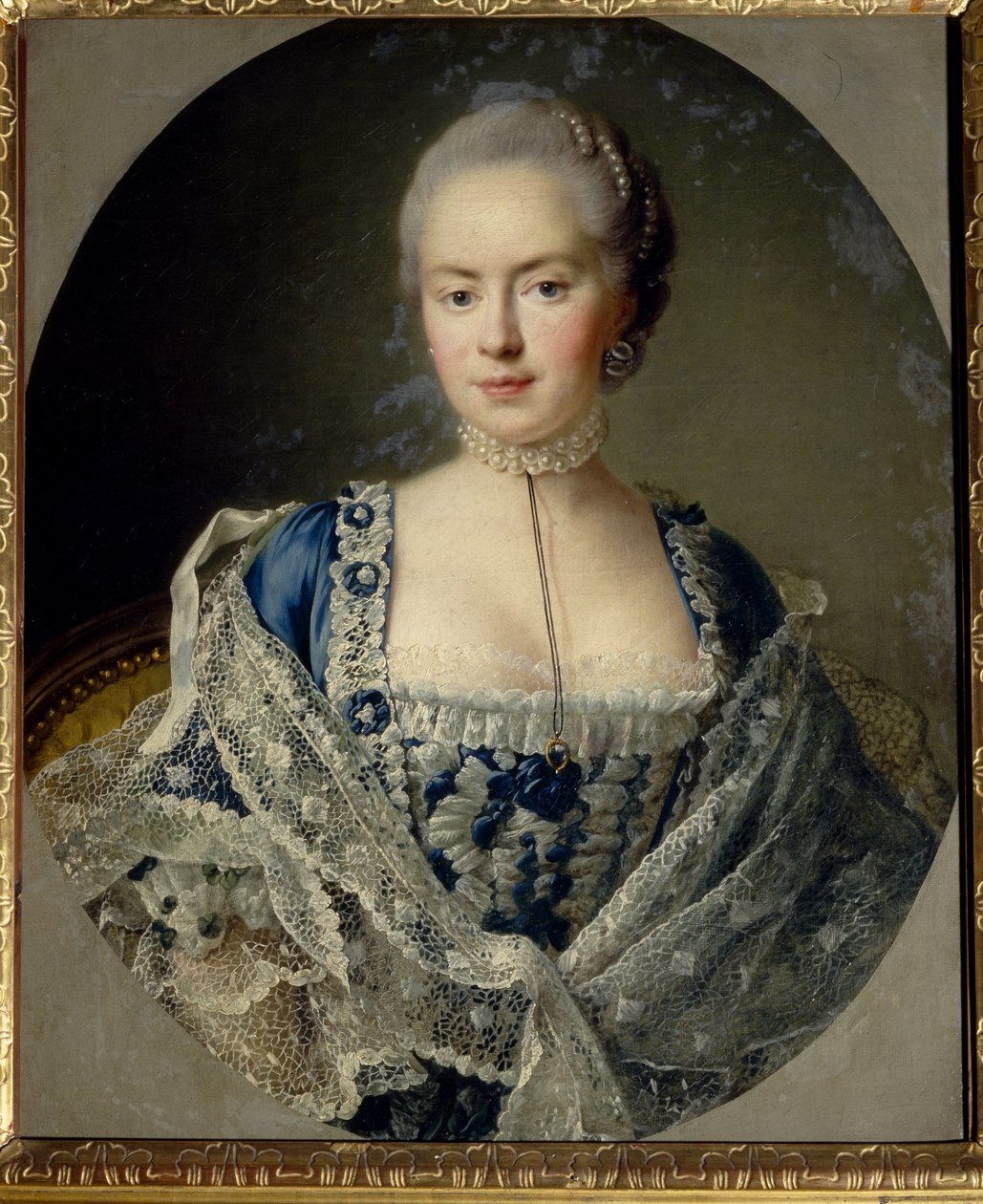 Porträtt av prinsessan Daria Petrovna Saltykova (Saltykoff) (nee Chernysheva av Francois Hubert Drouais