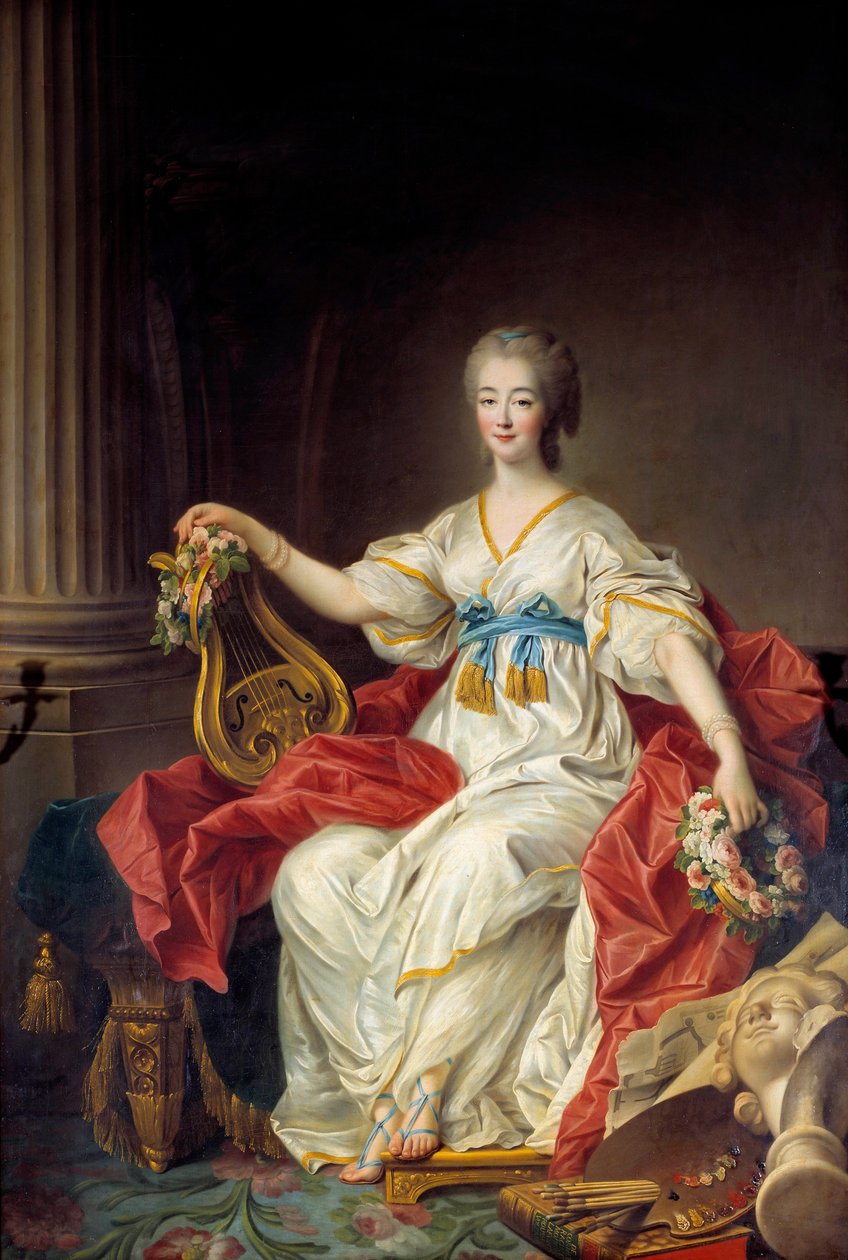 Porträtt av grevinnan Jeanne (Becu) du Barry av Francois Hubert Drouais