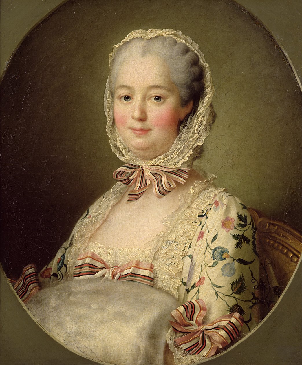 Porträtt av Marquise de Pompadour (1721-64) 1763 av Francois Hubert Drouais