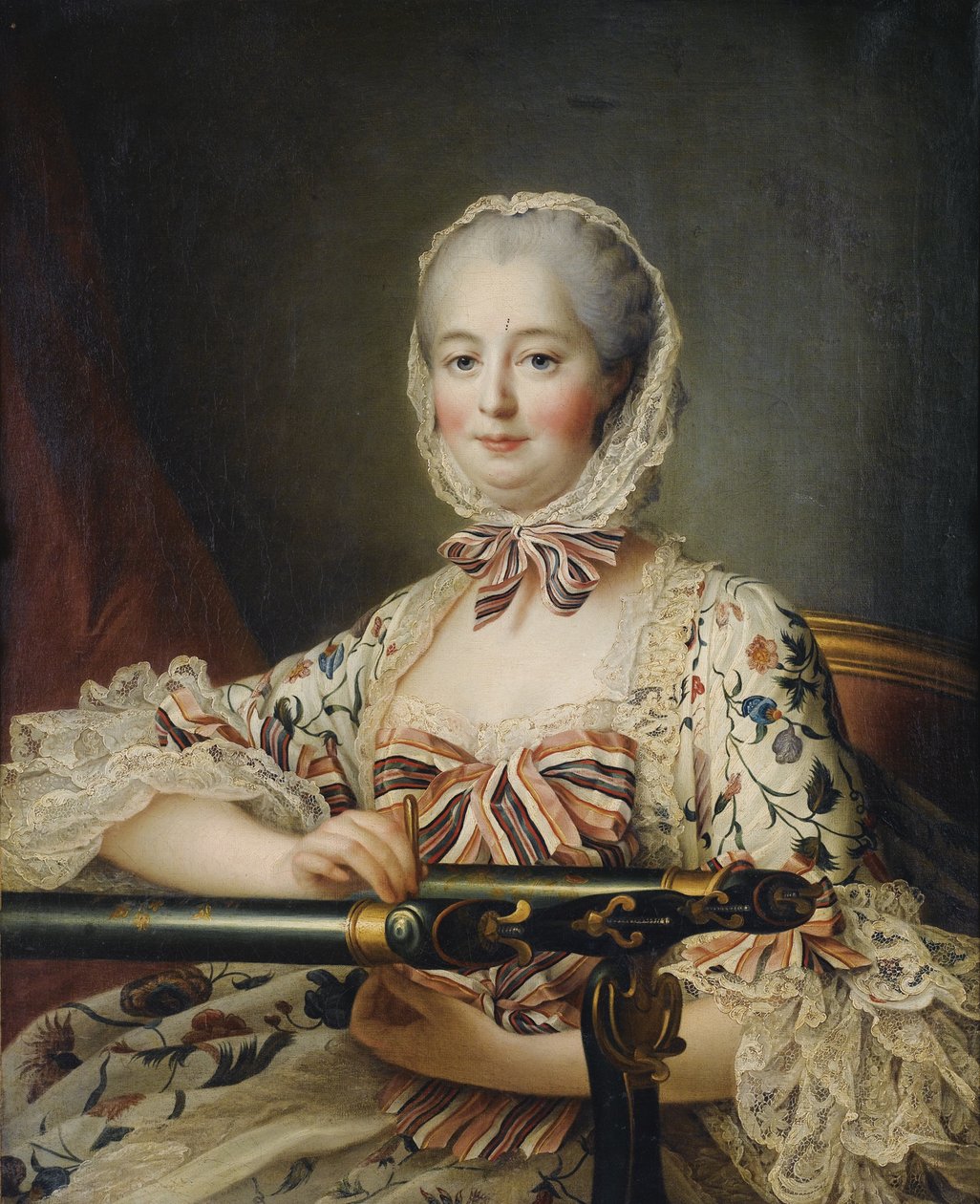 Porträtt av markisin de Pompadour 1721-1764 av Francois Hubert Drouais
