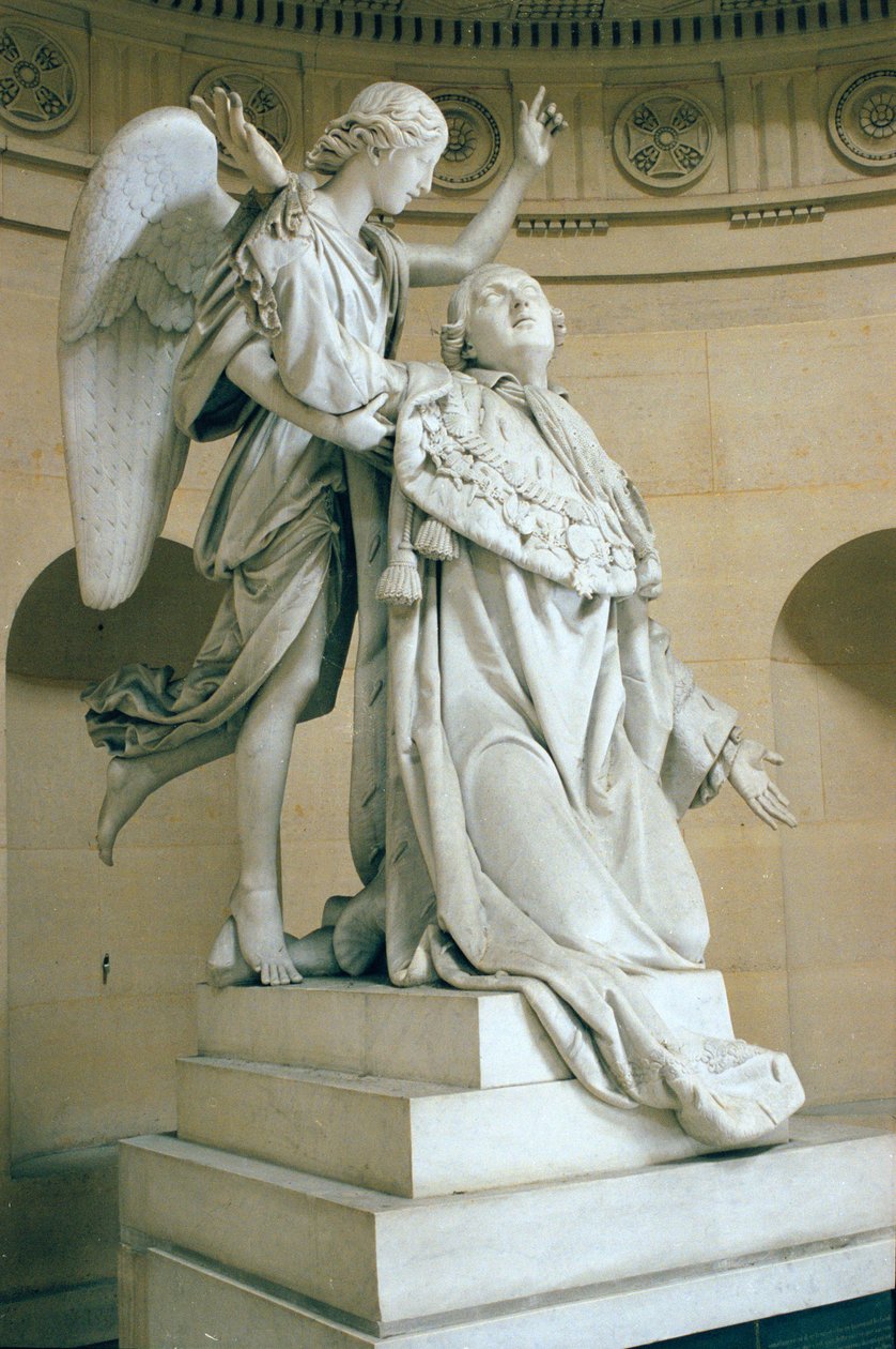 Ludvig XVI:s apoteos (1754-93), även kallad Ludvig XVI hållen av en ängel, 1825 (marmor) av Francois Joseph Bosio